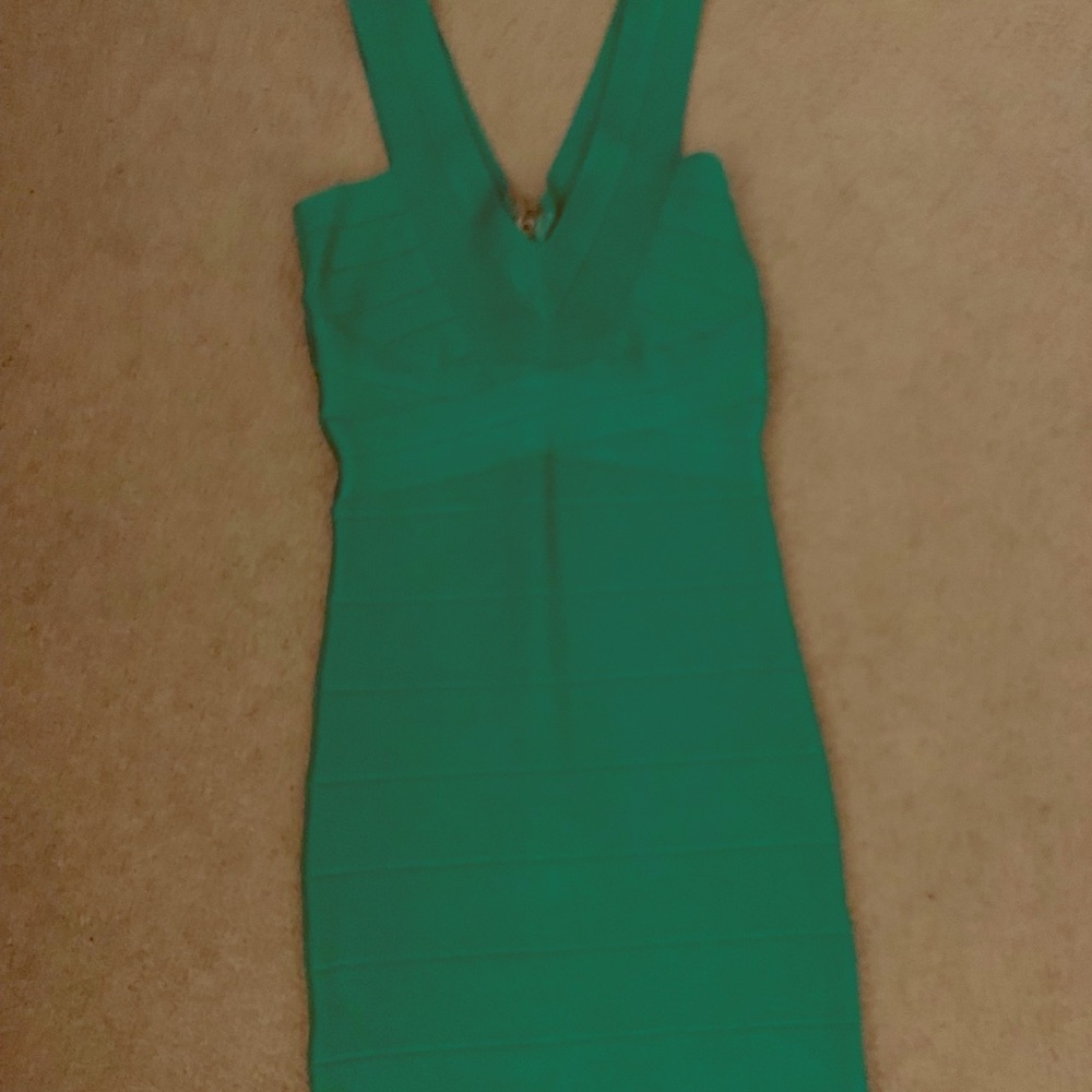 Emerald green bandage dress